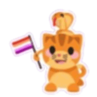 Lesbian Cat-Snake Alliance Sticker - Rare from Pride Sticker Pack